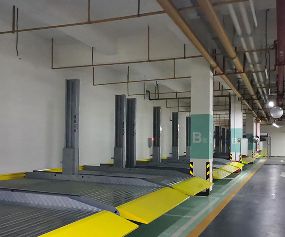 白云三層升降平移機械式停車位安裝